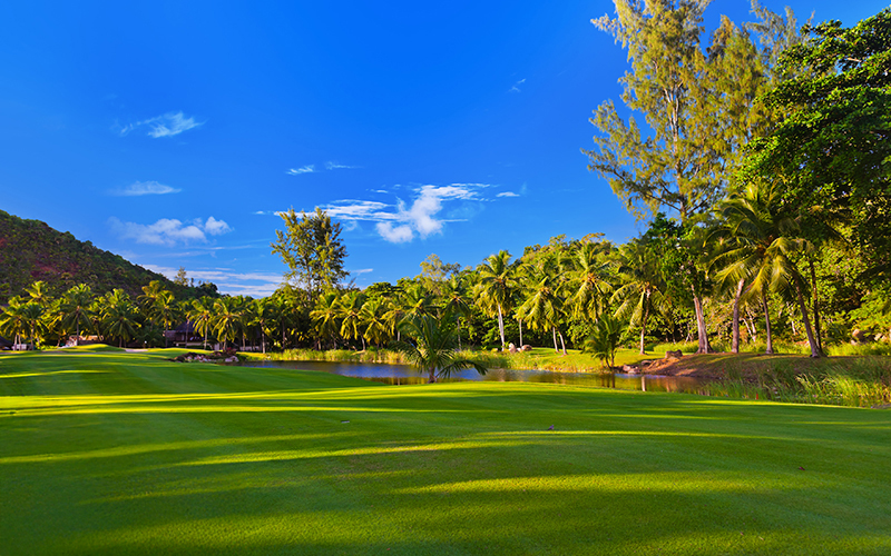 Golf field at Seychelles